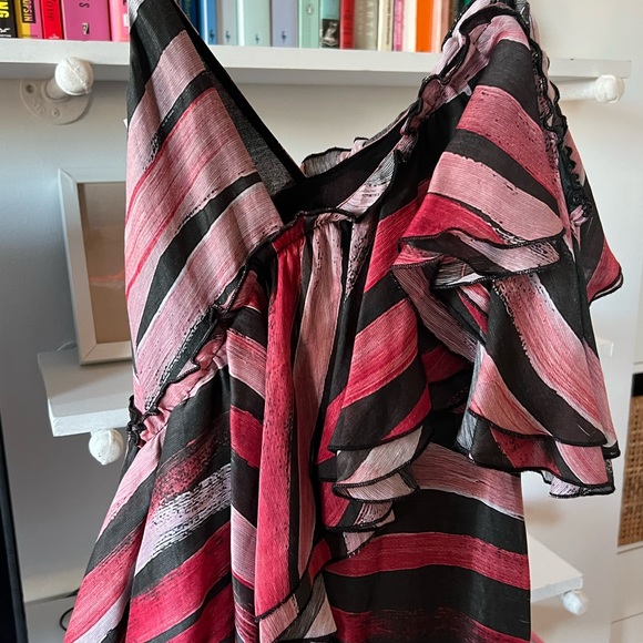 Aje asymmetrical dress - pink pattern - size 8 - Picture 5 of 10